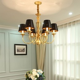 Candelabru Tradițional Clasic Country Alamă Caracteristică pentru Mini Style Metal 6 Becuri