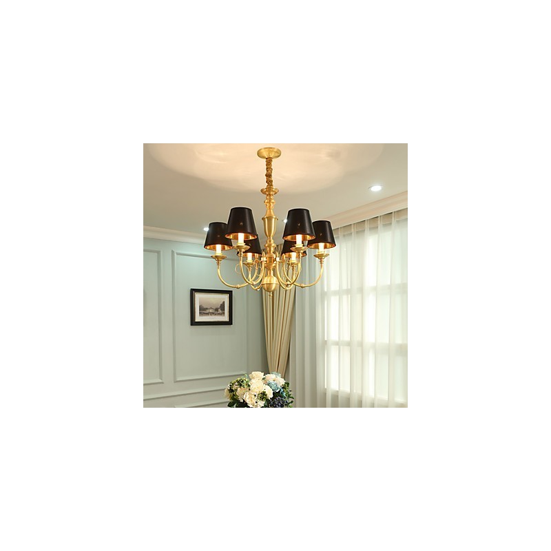 Candelabru Tradițional Clasic Country Alamă Caracteristică pentru Mini Style Metal 6 Becuri