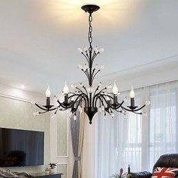 Candelabru de cristal cu 6 lumini Modern Contemporan Tradițional Clasic Vintage Retro Pictură Țară Caracteristică