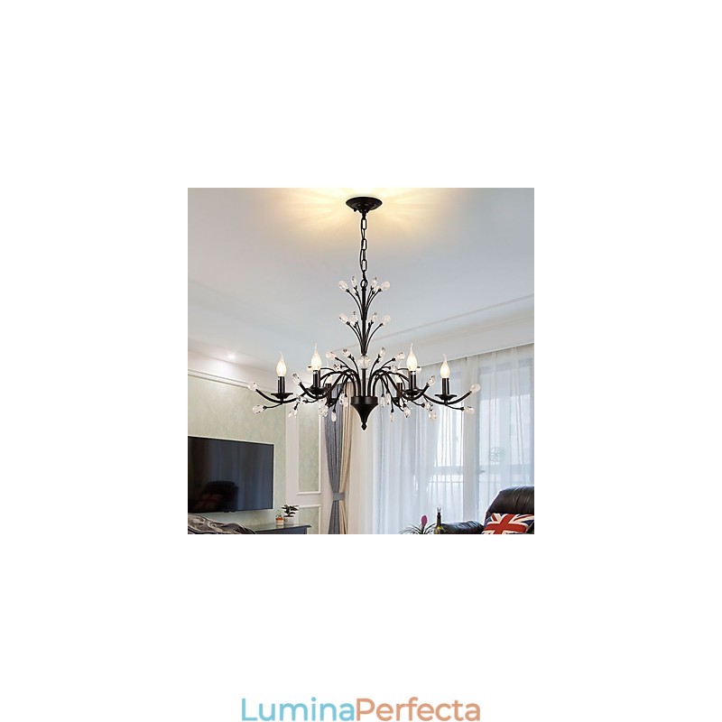 Candelabru de cristal cu 6 lumini Modern Contemporan Tradițional Clasic Vintage Retro Pictură Țară Caracteristică