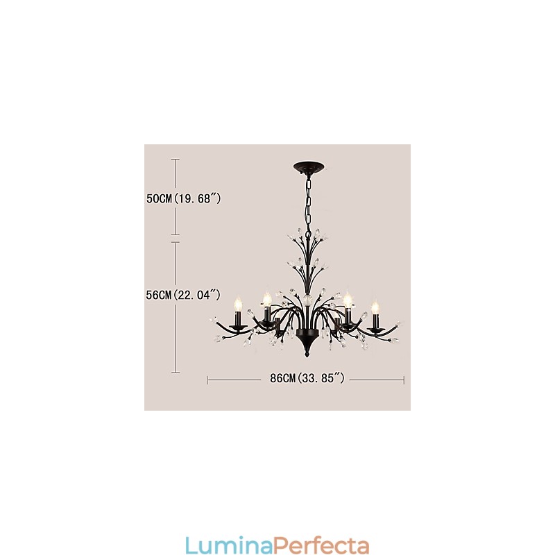 Candelabru de cristal cu 6 lumini Modern Contemporan Tradițional Clasic Vintage Retro Pictură Țară Caracteristică