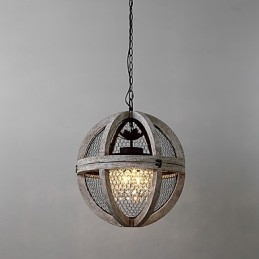 Lampă de candelabru din lemn de culoare vintage din metal american industrial pentru pictură, lampă cu pandantiv pentru decorațiuni de interior