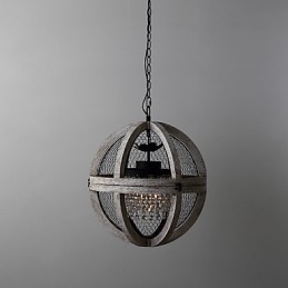 Lampă de candelabru din lemn de culoare vintage din metal american industrial pentru pictură, lampă cu pandantiv pentru decorațiuni de interior