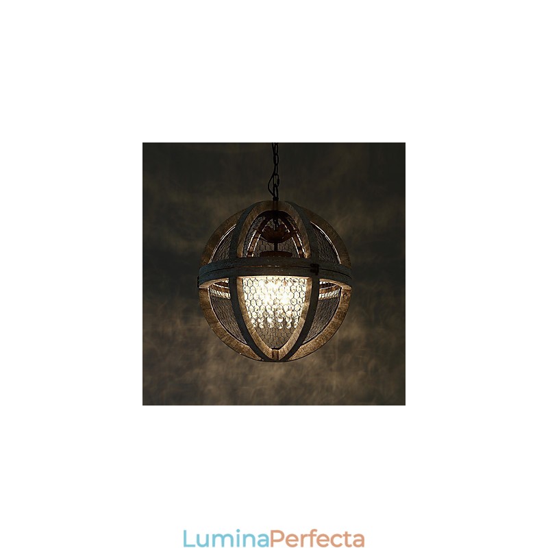 Lampă de candelabru din lemn de culoare vintage din metal american industrial pentru pictură, lampă cu pandantiv pentru decorațiuni de interior