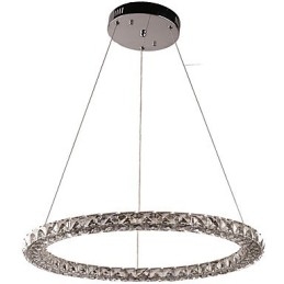 Lampă cu pandantiv din cristal inel Candelabru din cristal modern Plafoniere Corpuri pentru lămpi de interior reglabile cu telecomandă