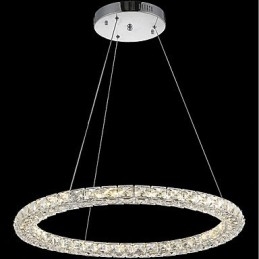 Lampă cu pandantiv din cristal inel Candelabru din cristal modern Plafoniere Corpuri pentru lămpi de interior reglabile cu telecomandă