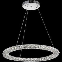 Lampă cu pandantiv din cristal inel Candelabru din cristal modern Plafoniere Corpuri pentru lămpi de interior reglabile cu telecomandă