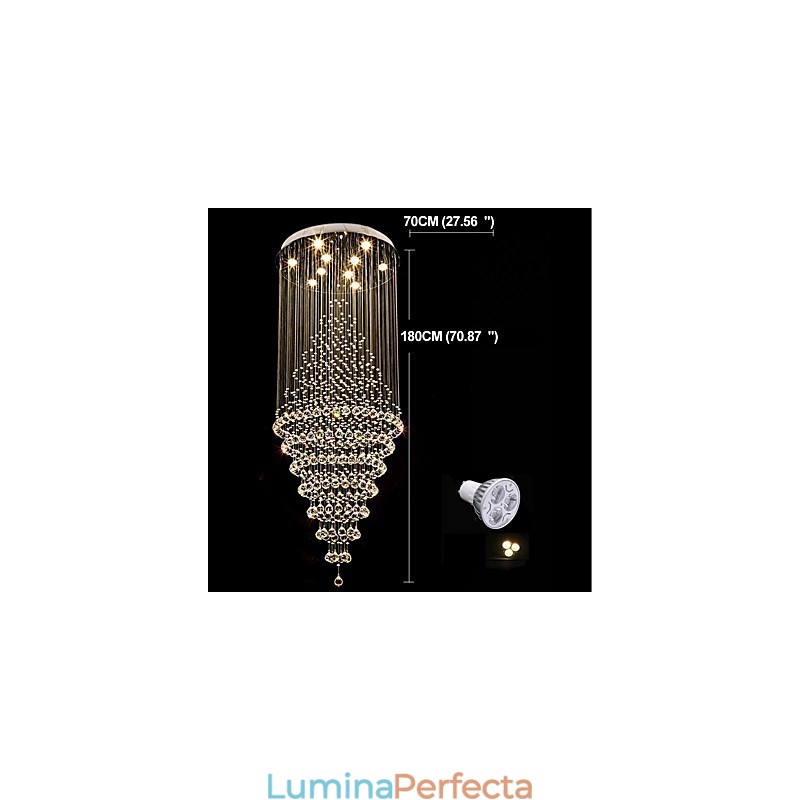 Lumină suspendată de tavan din cristal contemporan Candelabru modern Iluminat suspendat pentru casă Candelabru Lămpi Corpuri