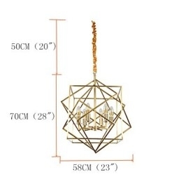 Lantern Brass Feature pentru designeri Candelabru metalic