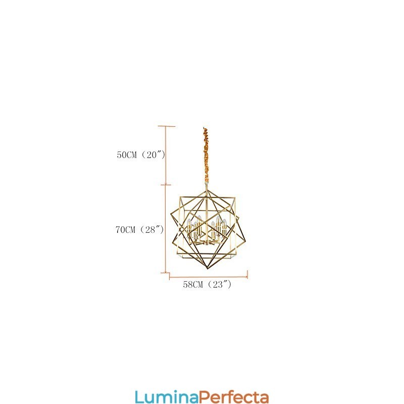 Lantern Brass Feature pentru designeri Candelabru metalic
