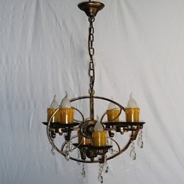 Rustic Lodge Vintage Retro Country Globe Pictură Caracteristică pentru Mini Style Designers Candelabru din metal