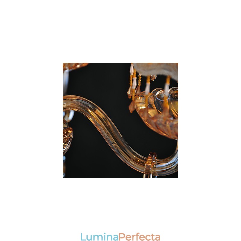 Candelabru Cristal Retro Sticla 4 Lumini
