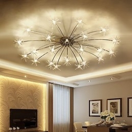Funcție cromată modernă și contemporană pentru designeri de stil mini Candelabru metalic pentru copii