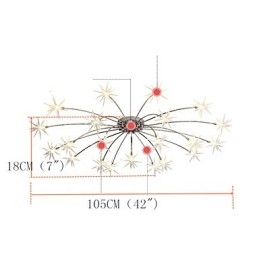 Funcție cromată modernă și contemporană pentru designeri de stil mini Candelabru metalic pentru copii