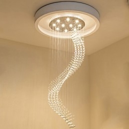 Lumină suspendată de tavan modern din cristal Candelabru de interior Iluminat suspendat pentru casă Candelabru Lămpi Corpuri 3W Becuri ALB CALDE