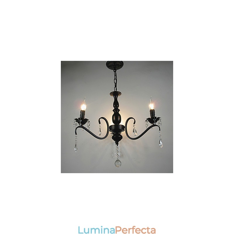 Candelabru De Cristal Lampă De Fier Forjat În Stil European Lămpi Creative De Lumânare Și Lampioane