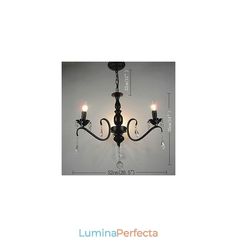 Candelabru De Cristal Lampă De Fier Forjat În Stil European Lămpi Creative De Lumânare Și Lampioane