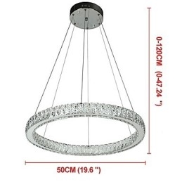 Plafoniera interioară cu inel reglabil pendanta Candelabru modern Iluminat Candelabru Lampă cu telecomandă