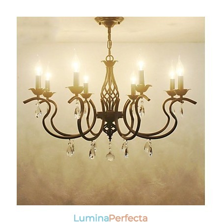 Candelabru de cristal în stil european Lumini de sufragerie Lumânări creative simple Lămpi și felinare Iluminare noutate Candelabru de cristal în stil european Lumini de sufragerie Lumânări creative simple Lămpi și felinare Iluminare noutate