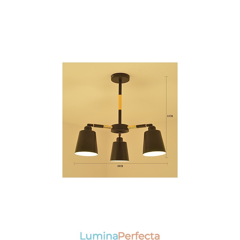Lampă suspendată Pictură clasică tradițională pentru lemn de bambus în stil mini