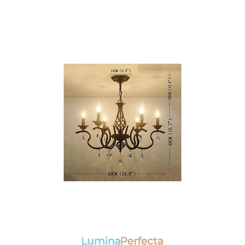 Candelabru de cristal în stil european, lumini de sufragerie, lumânări creative simple, lămpi și felinare, noutate iluminare