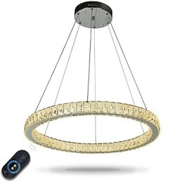 Plafoniera cu inel reglabil Lampă suspendată Candelabru modern Iluminat Lampă de interior cu telecomandă