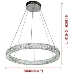 Plafoniera cu inel reglabil Lampă suspendată Candelabru modern Iluminat Lampă de interior cu telecomandă