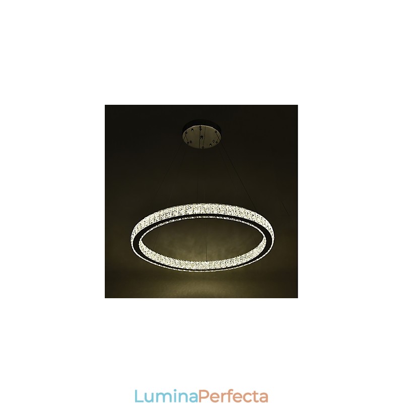 Plafoniera cu inel reglabil Lampă suspendată Candelabru modern Iluminat Lampă de interior cu telecomandă