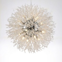 Artificii Globe Păpădie Chrome Caracteristică Candelabru Metal Cristal