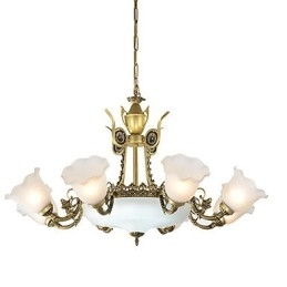 Caracteristica de pictură clasică tradițională pentru candelabru din metal în stil mini