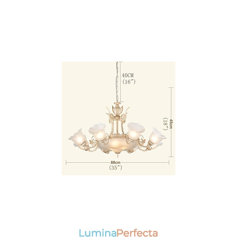 Caracteristica de pictură clasică tradițională pentru candelabru din metal în stil mini