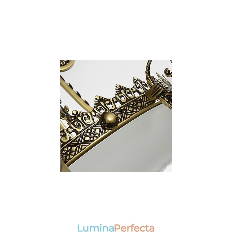 Caracteristica de pictură clasică tradițională pentru candelabru din metal în stil mini