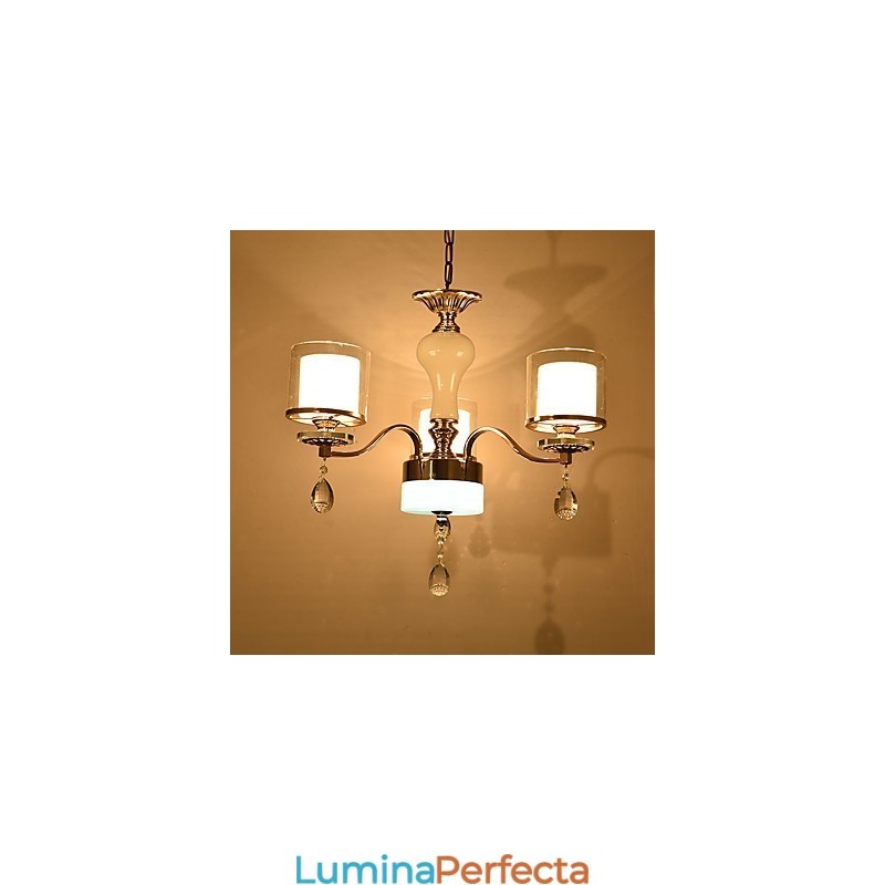 Caracteristică modernă și contemporană galvanizată pentru candelabru din metal cristal