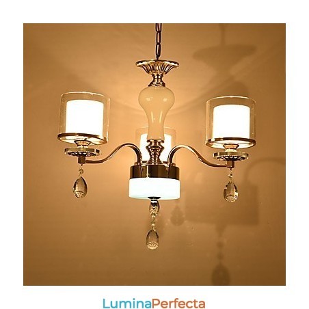 Caracteristică modernă și contemporană galvanizată pentru candelabru din metal cristal