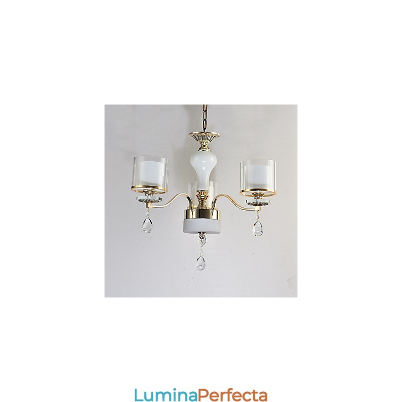 Caracteristică modernă și contemporană galvanizată pentru candelabru din metal cristal