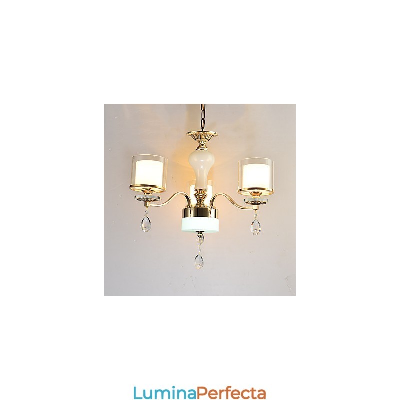 Caracteristică modernă și contemporană galvanizată pentru candelabru din metal cristal