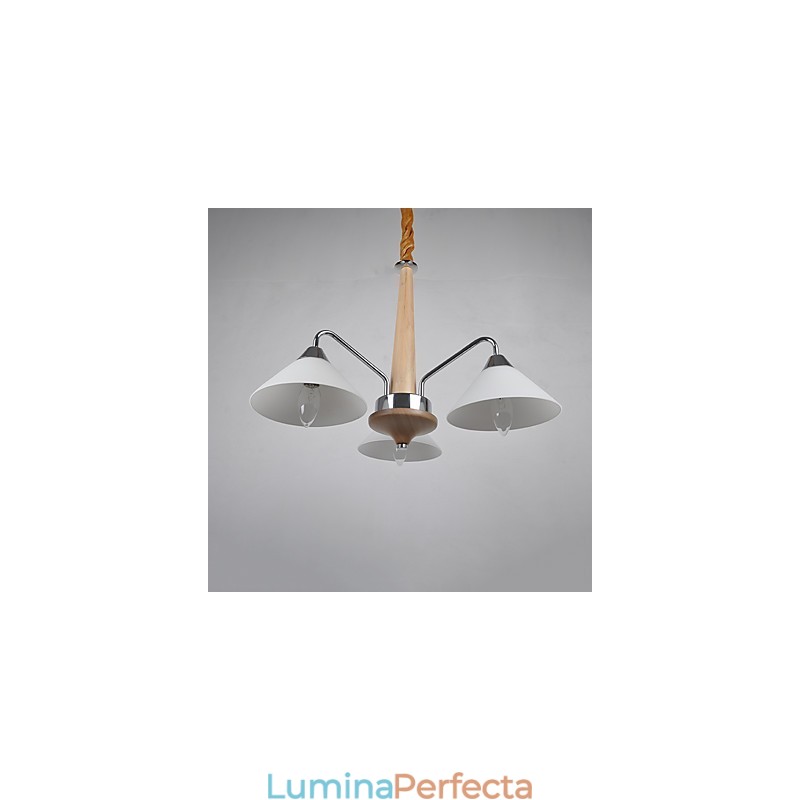 Caracteristică modernă, contemporană, galvanizată, pentru candelabru din lemn de bambus