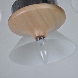 Caracteristică modernă, contemporană, galvanizată, pentru candelabru din lemn de bambus