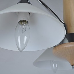 Caracteristică modernă, contemporană, galvanizată, pentru candelabru din lemn de bambus