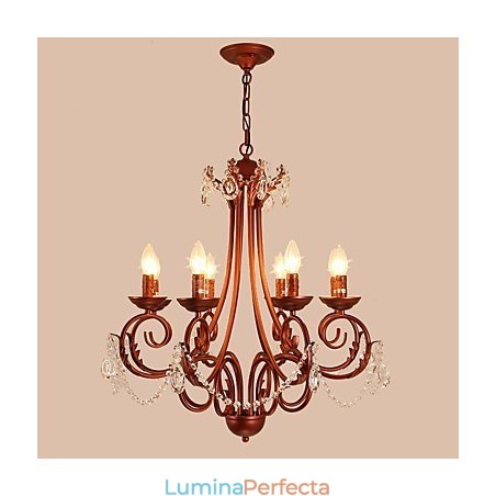 Candelabru cu 8 lumini Modern Contemporan Tradițional Lodge Vintage Retro Pictură rustică Caracteristică pentru metal cristal Candelabru cu 8 lumini Modern Contemporan Tradițional Lodge Vintage Retro Pictură rustică Caracteristică pentru metal cristal