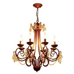 Candelabru cu 8 lumini Modern Contemporan Tradițional Lodge Vintage Retro Pictură rustică Caracteristică pentru metal cristal
