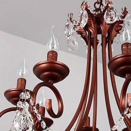 Candelabru cu 8 lumini Modern Contemporan Tradițional Lodge Vintage Retro Pictură rustică Caracteristică pentru metal cristal