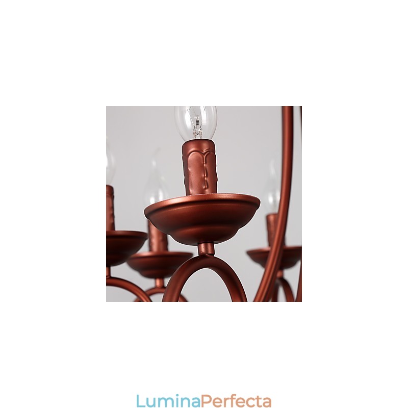 Candelabru cu 8 lumini Modern Contemporan Tradițional Lodge Vintage Retro Pictură rustică Caracteristică pentru metal cristal