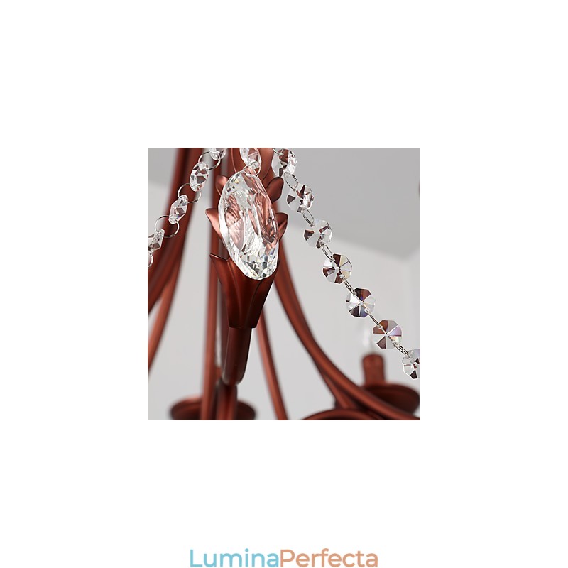 Candelabru cu 8 lumini Modern Contemporan Tradițional Lodge Vintage Retro Pictură rustică Caracteristică pentru metal cristal