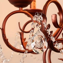 Candelabru cu 8 lumini Modern Contemporan Tradițional Lodge Vintage Retro Pictură rustică Caracteristică pentru metal cristal