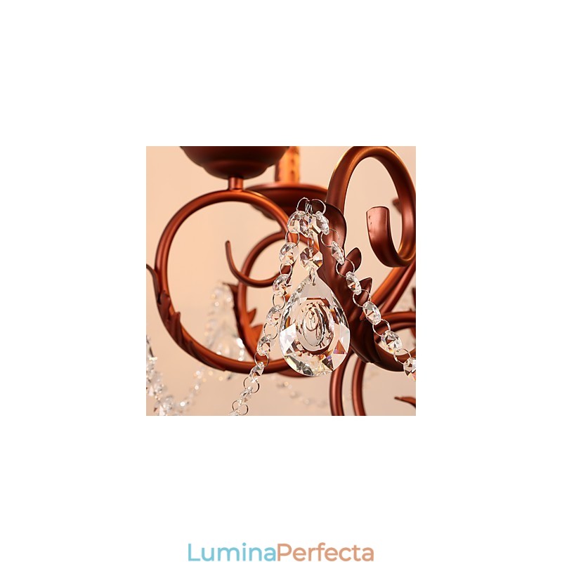 Candelabru cu 8 lumini Modern Contemporan Tradițional Lodge Vintage Retro Pictură rustică Caracteristică pentru metal cristal