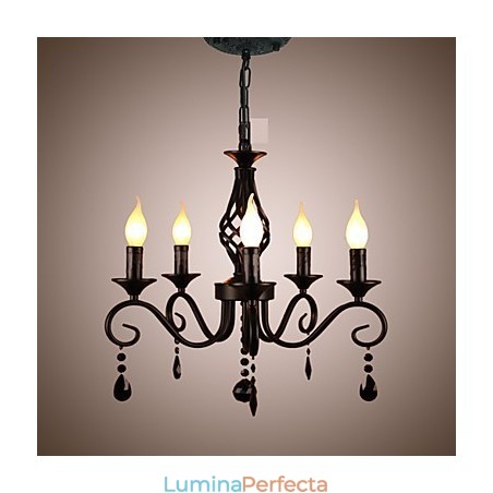 Candelabru Traditional De Cristal Iluminare Interioara 5 Lumanari Lumini Candelabru Simplu Candelabru Traditional De Cristal Iluminare Interioara 5 Lumanari Lumini Candelabru Simplu
