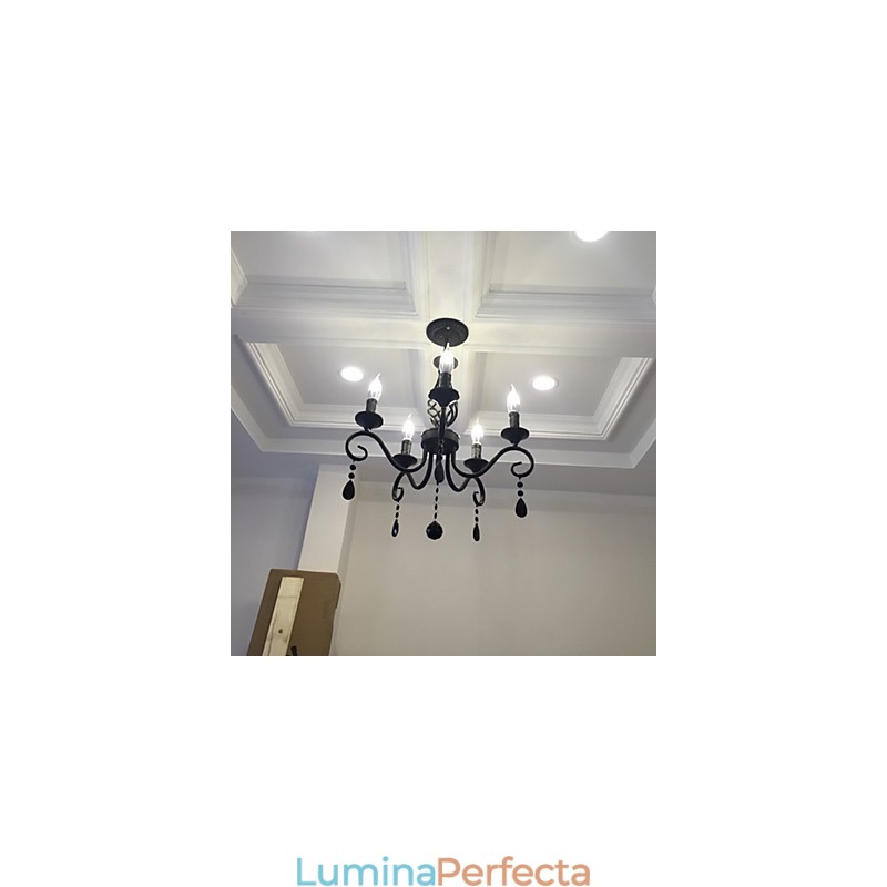 Candelabru Traditional De Cristal Iluminare Interioara 5 Lumanari Lumini Candelabru Simplu