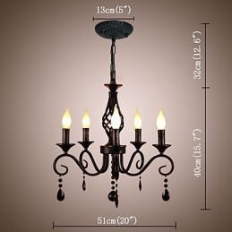 Candelabru Traditional De Cristal Iluminare Interioara 5 Lumanari Lumini Candelabru Simplu