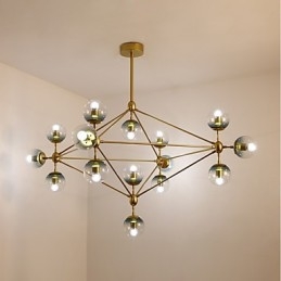 Fifteen Light Post Modern Europe Style Modo Metal Glass Pendant Lamp the Foyer Decorate Industrial Candelabro Lampă